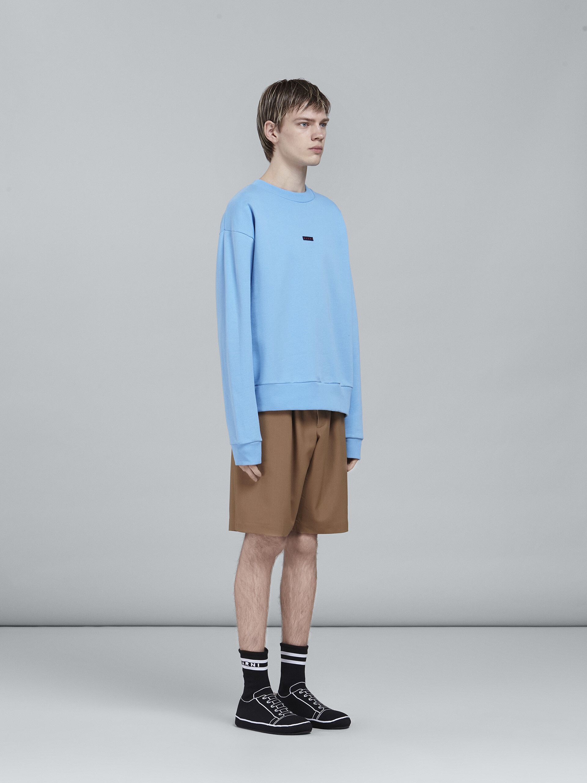 BLUE BIO COTTON SWEATSHIRT - 5