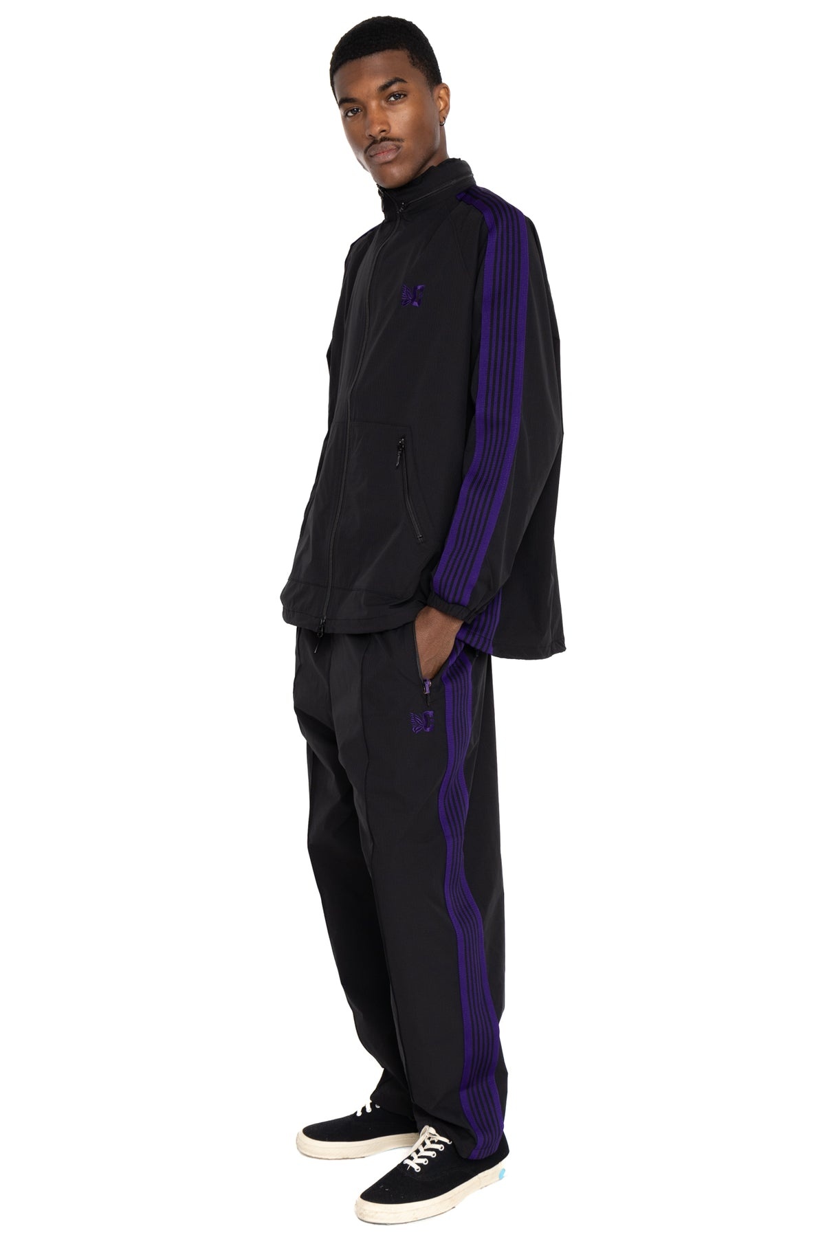 NEEDLES NEEDLES x DC SHOE Jog Jacket Poly Ripstop - Black | blueingreen |  REVERSIBLE