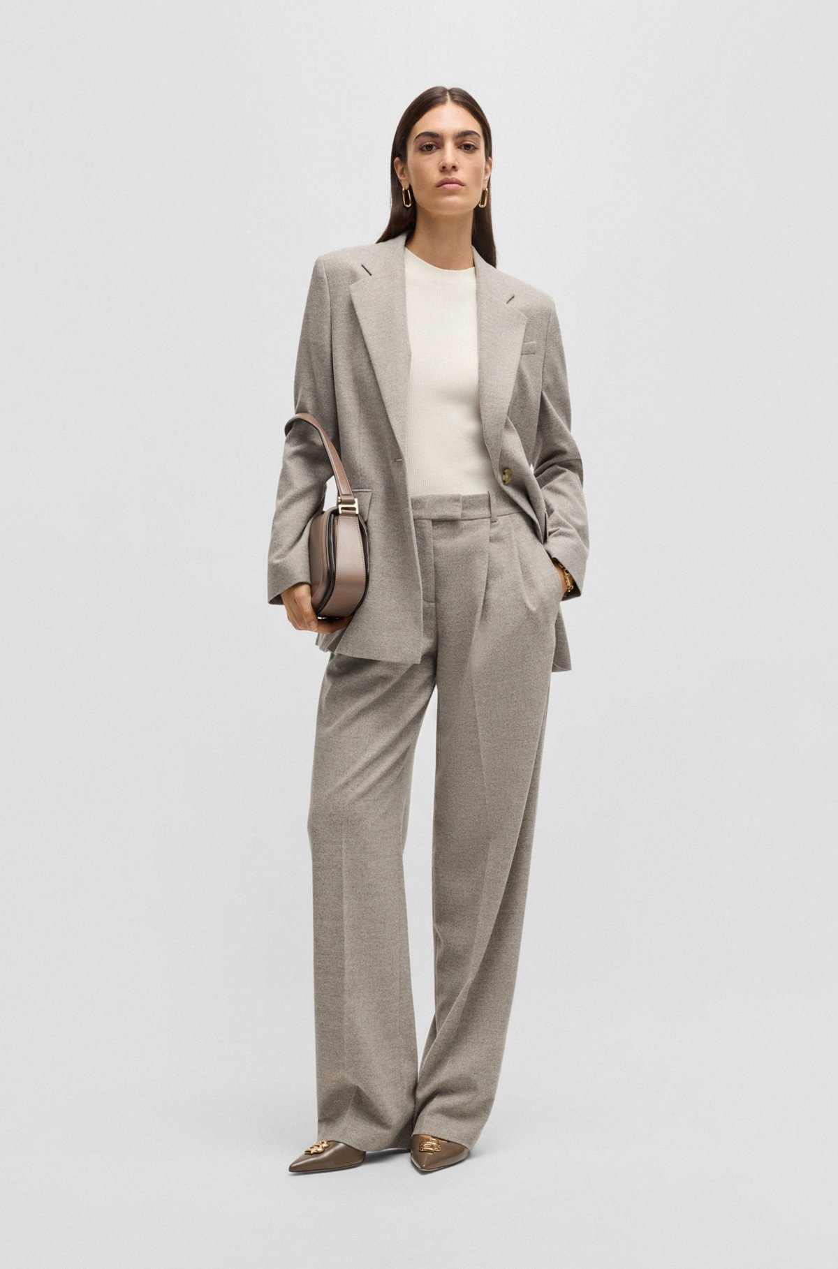RELAXED-FIT JACKET IN STRETCH CLOTH - 3