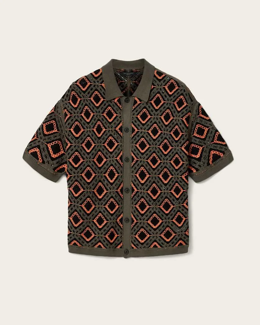 MORENA SHORT SLEEVE COLLARED CARDIGAN - 1