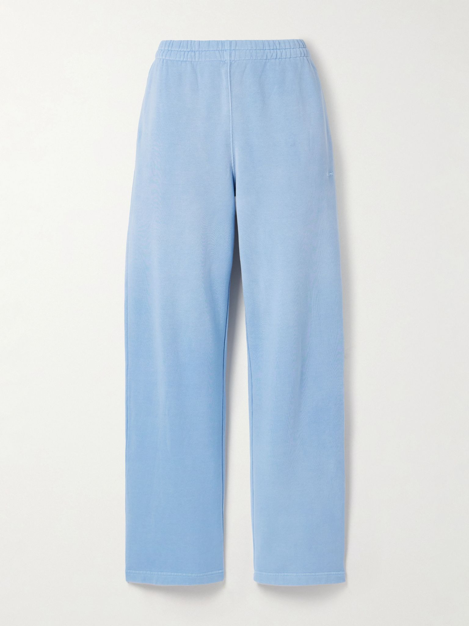 French Terry Low Rise Straight Leg Pants - Blue Bell Sky blue - 1