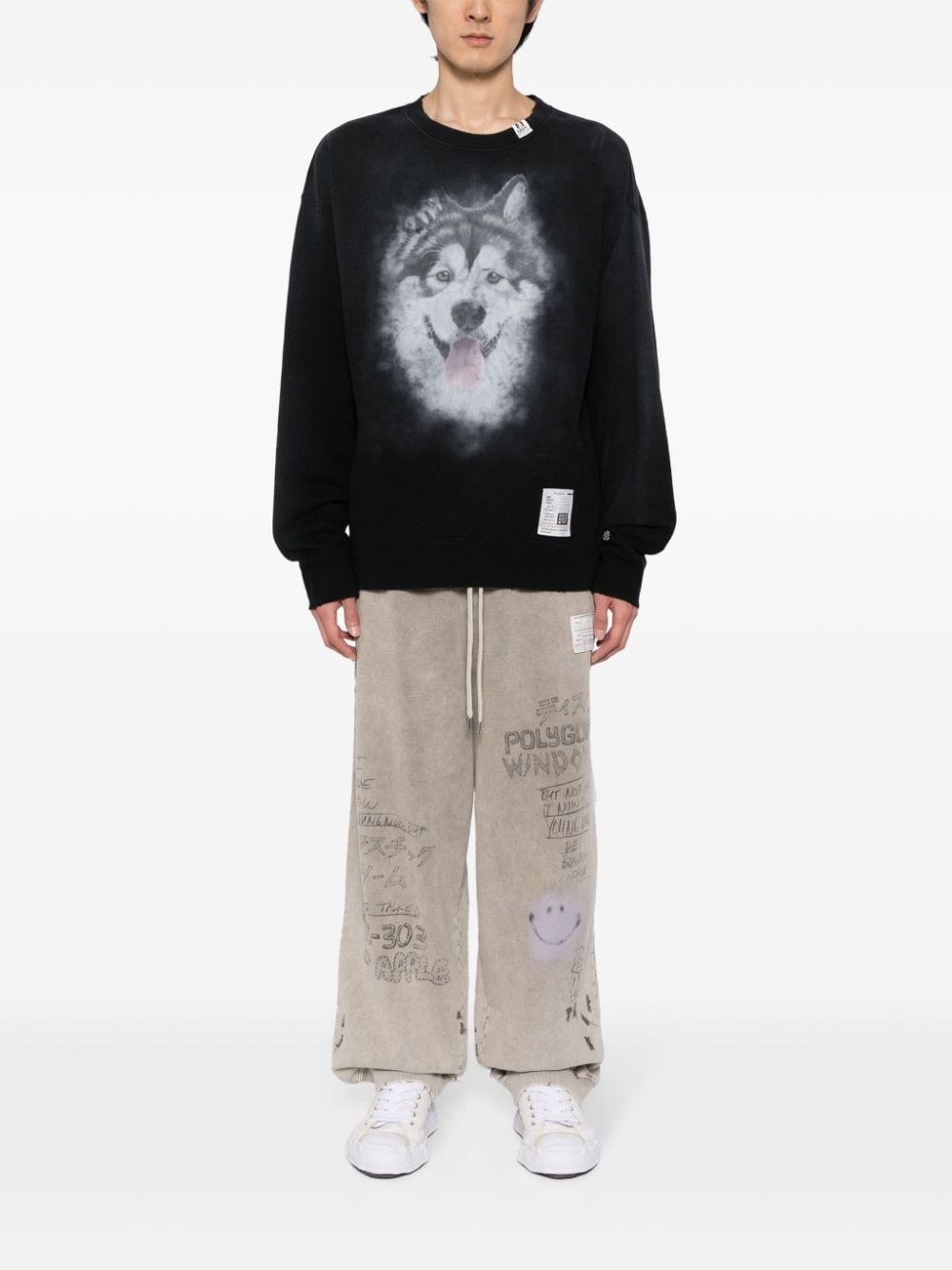 dog-print cotton sweatshirt - 2