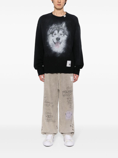 Maison MIHARAYASUHIRO dog-print cotton sweatshirt outlook