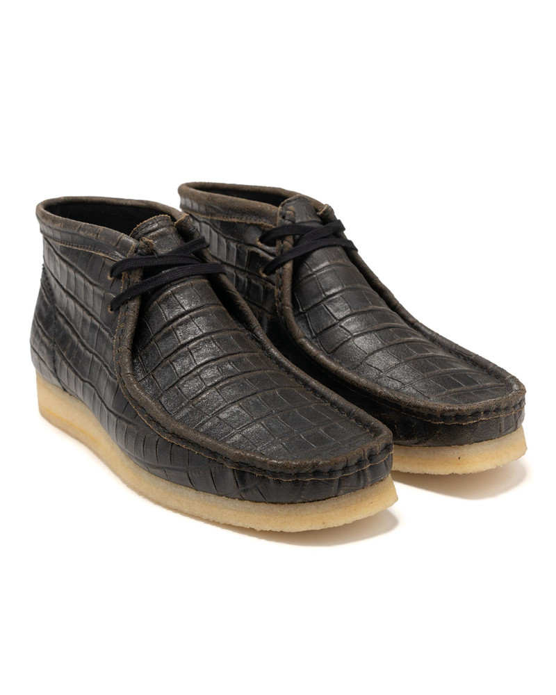 Clarks Originals Wallabee Boot Harajuku Pack Black Croc Distress outlook