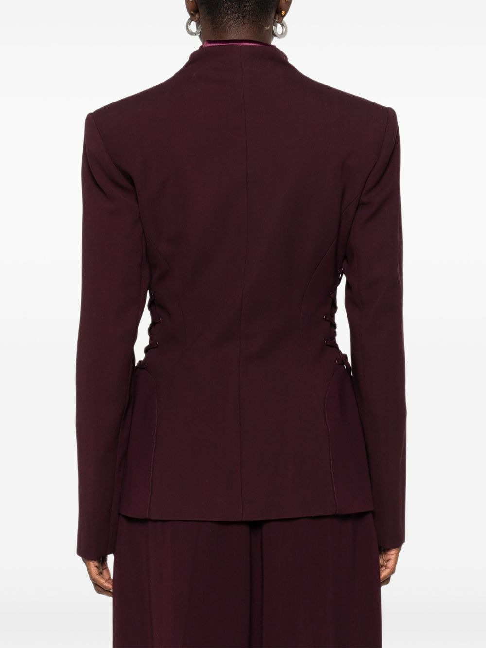 sculptural lace-up jacket - 4