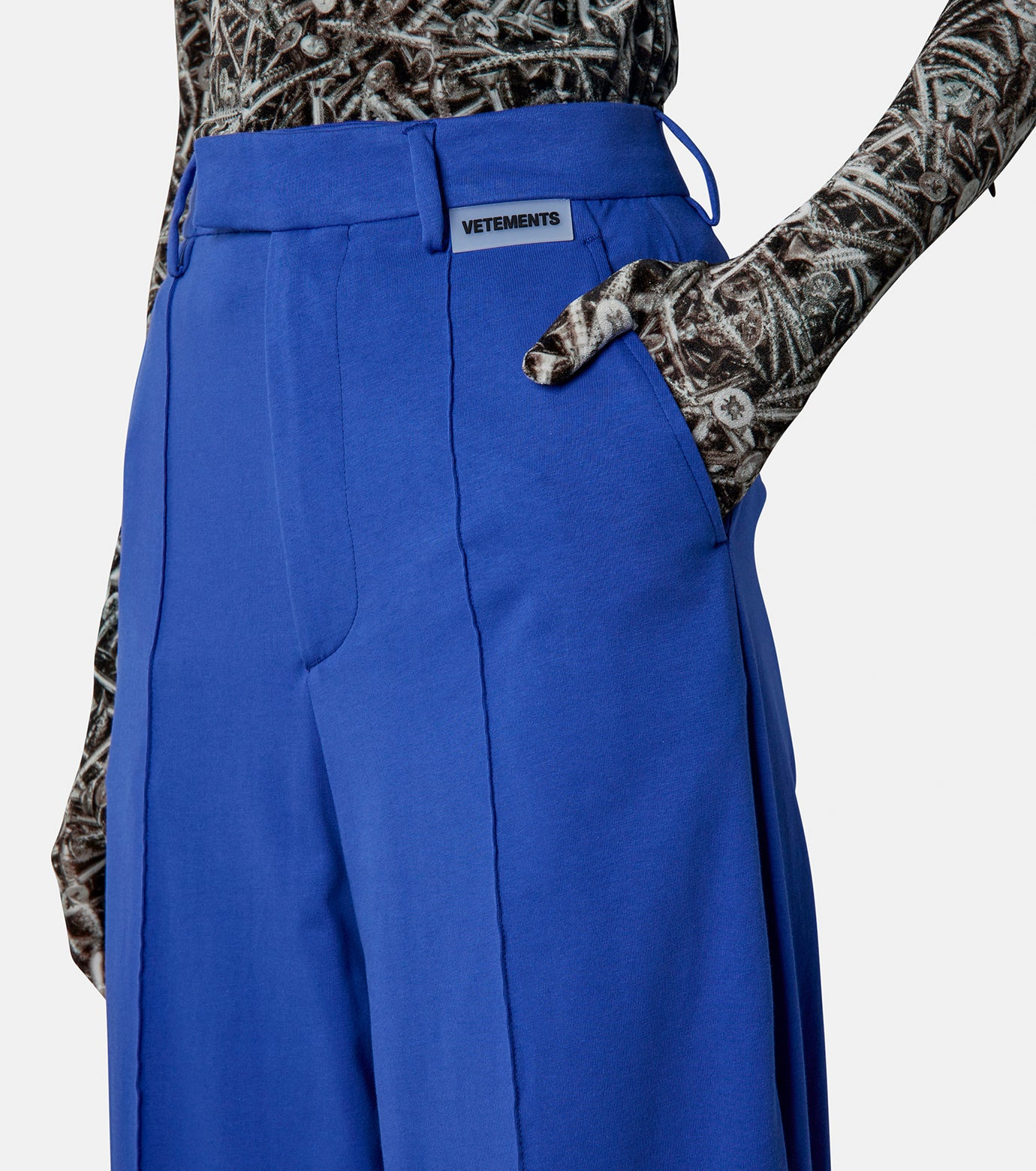 Womens Wide Leg Jersey Tailored Pant - 5
