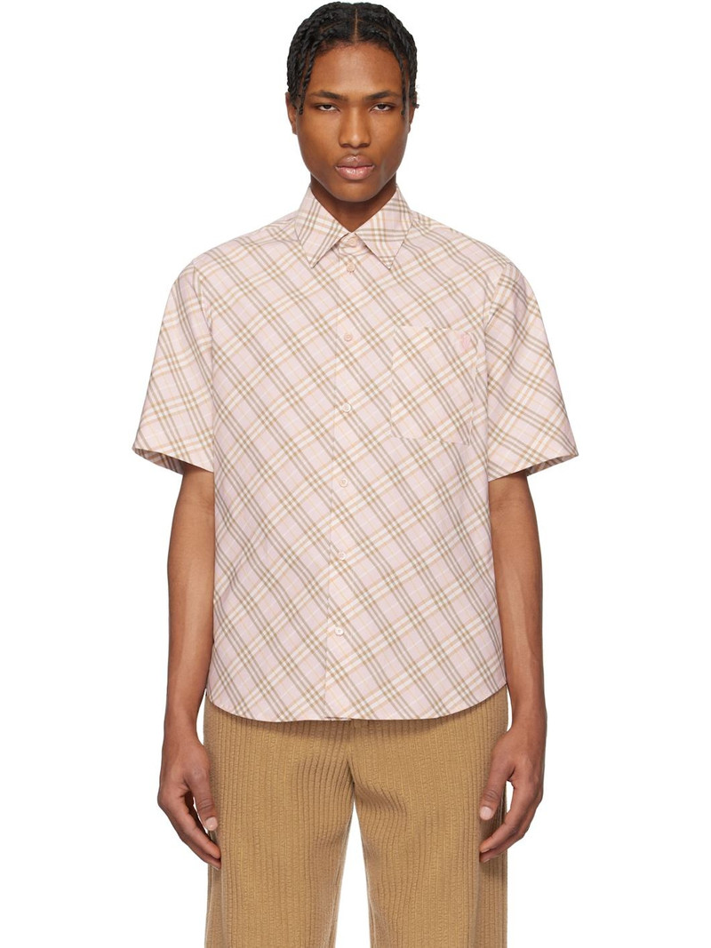 Pink Check Cotton Shirt - 1