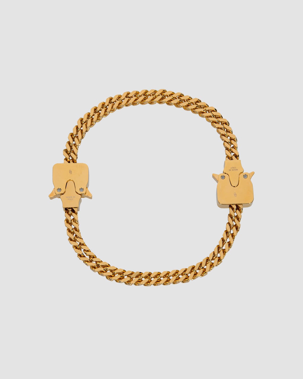 DOUBLE BUCKLE CUBIX CHAIN NECKLACE - 2