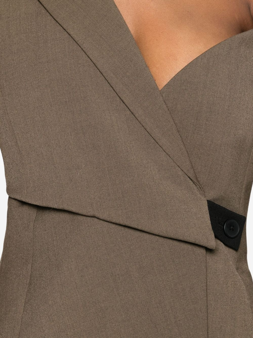 Sartoria asymmetric tailored mini dress - 5