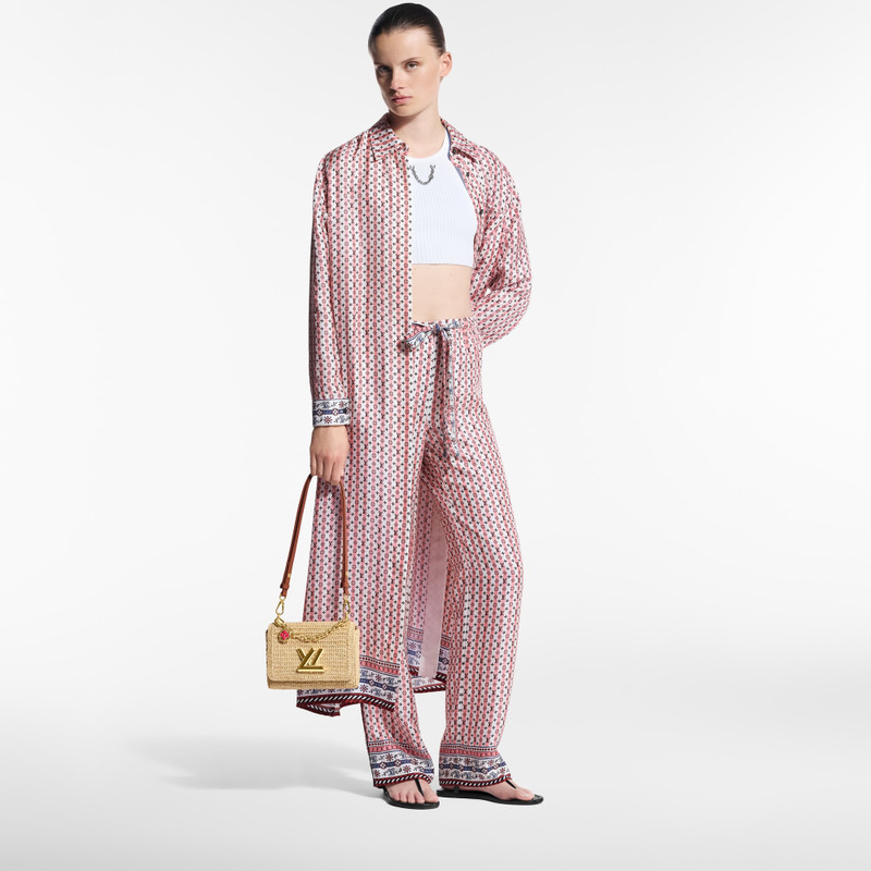 Louis Vuitton Scarf Print Pajama Pants outlook