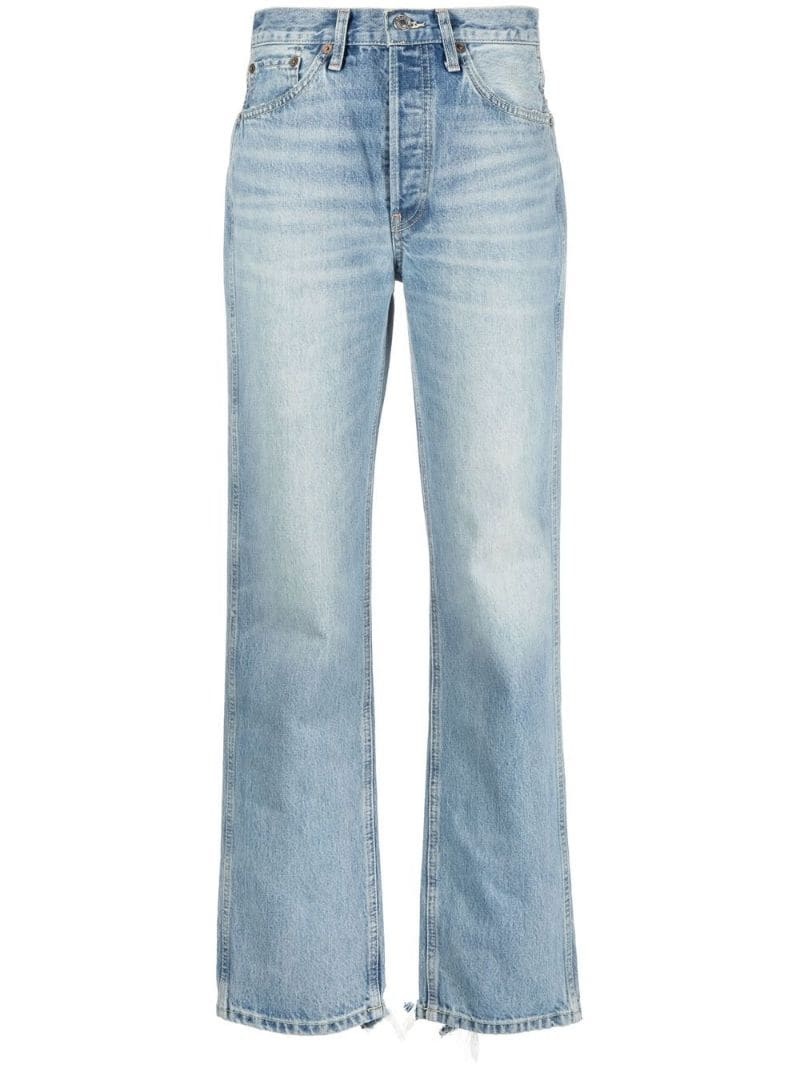 mid-rise straight-leg jeans - 1