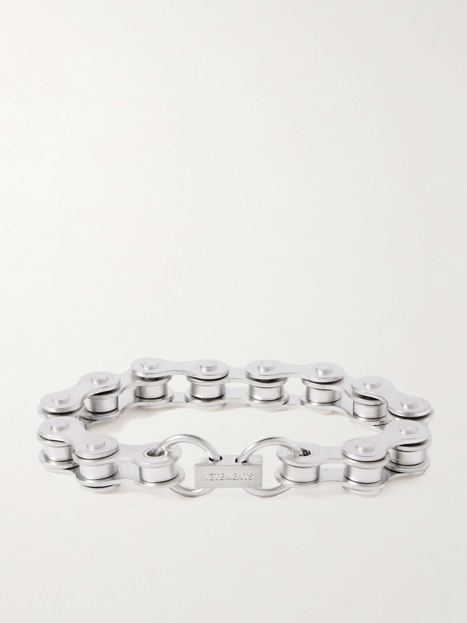 Biker Silver-Tone Chain Bracelet - 1
