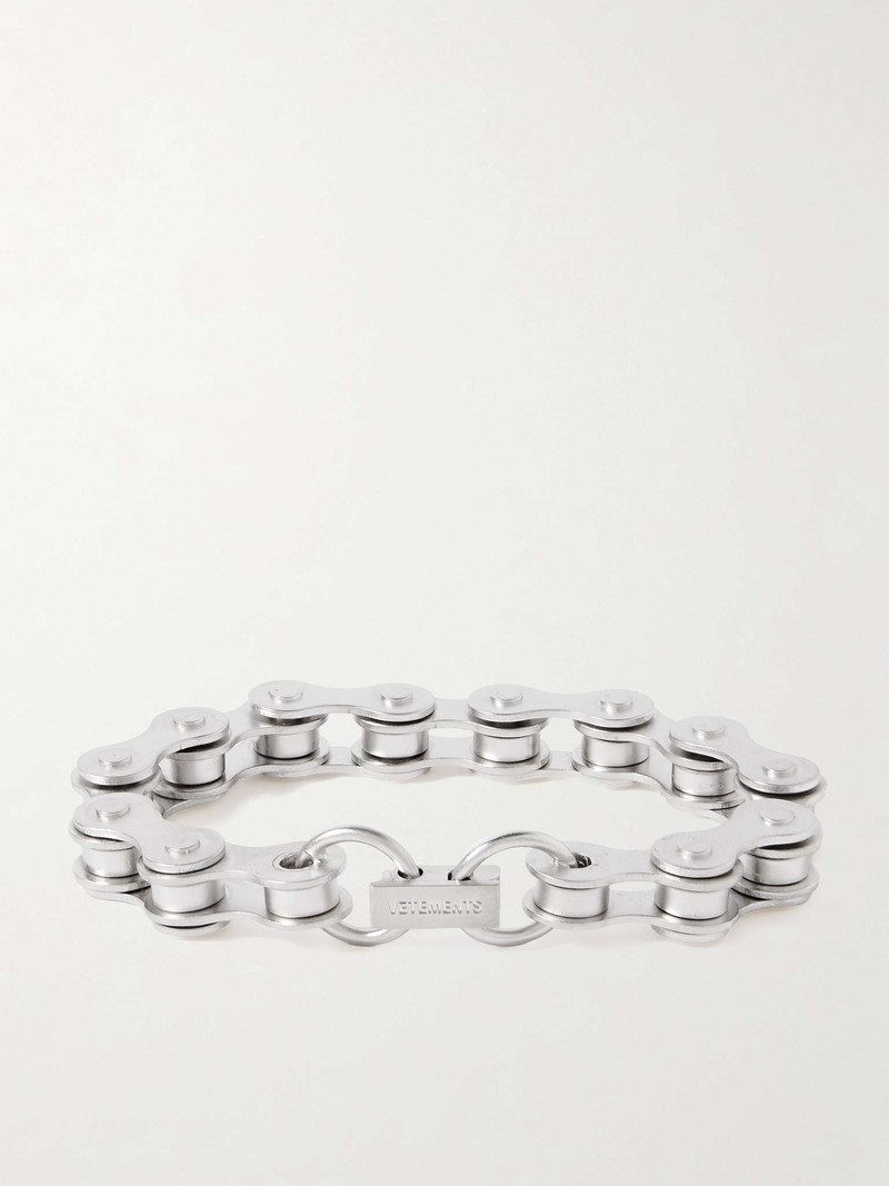 Biker Silver-Tone Chain Bracelet 1