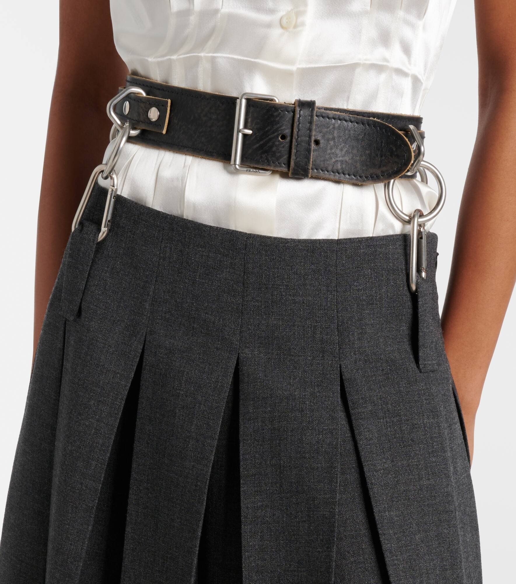 Satin midi skirt - 4