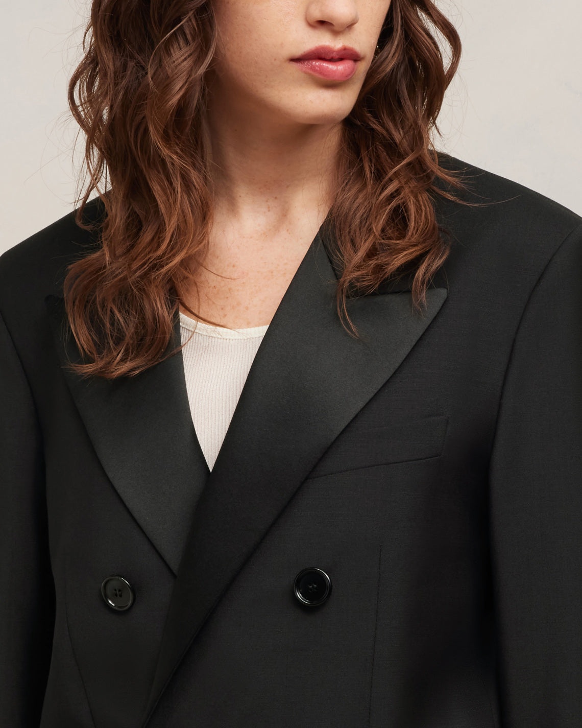 DOUBLE BREASTED SMOKING JACKET - 4