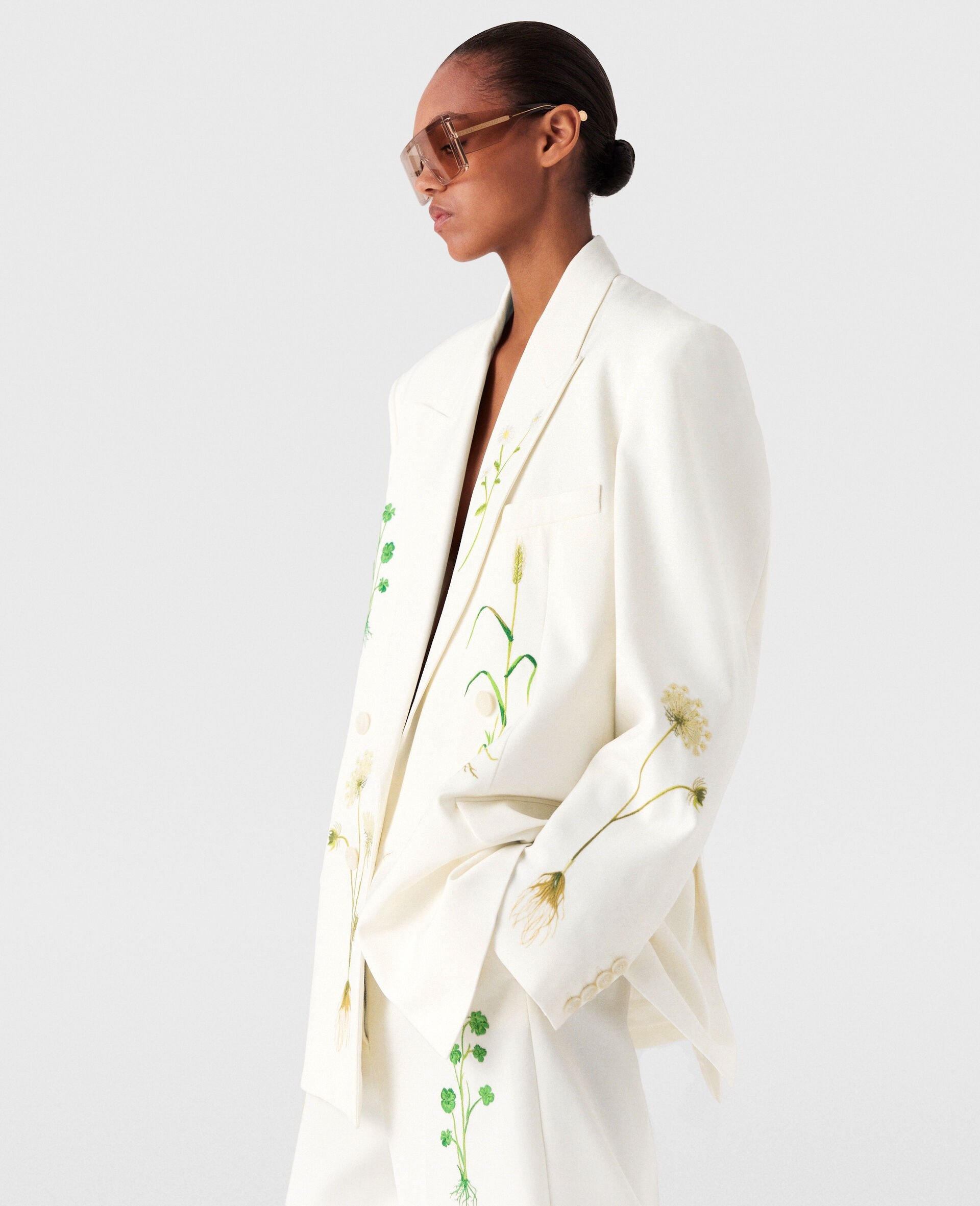 Oversized Floral Double-Breasted Blazer - 6