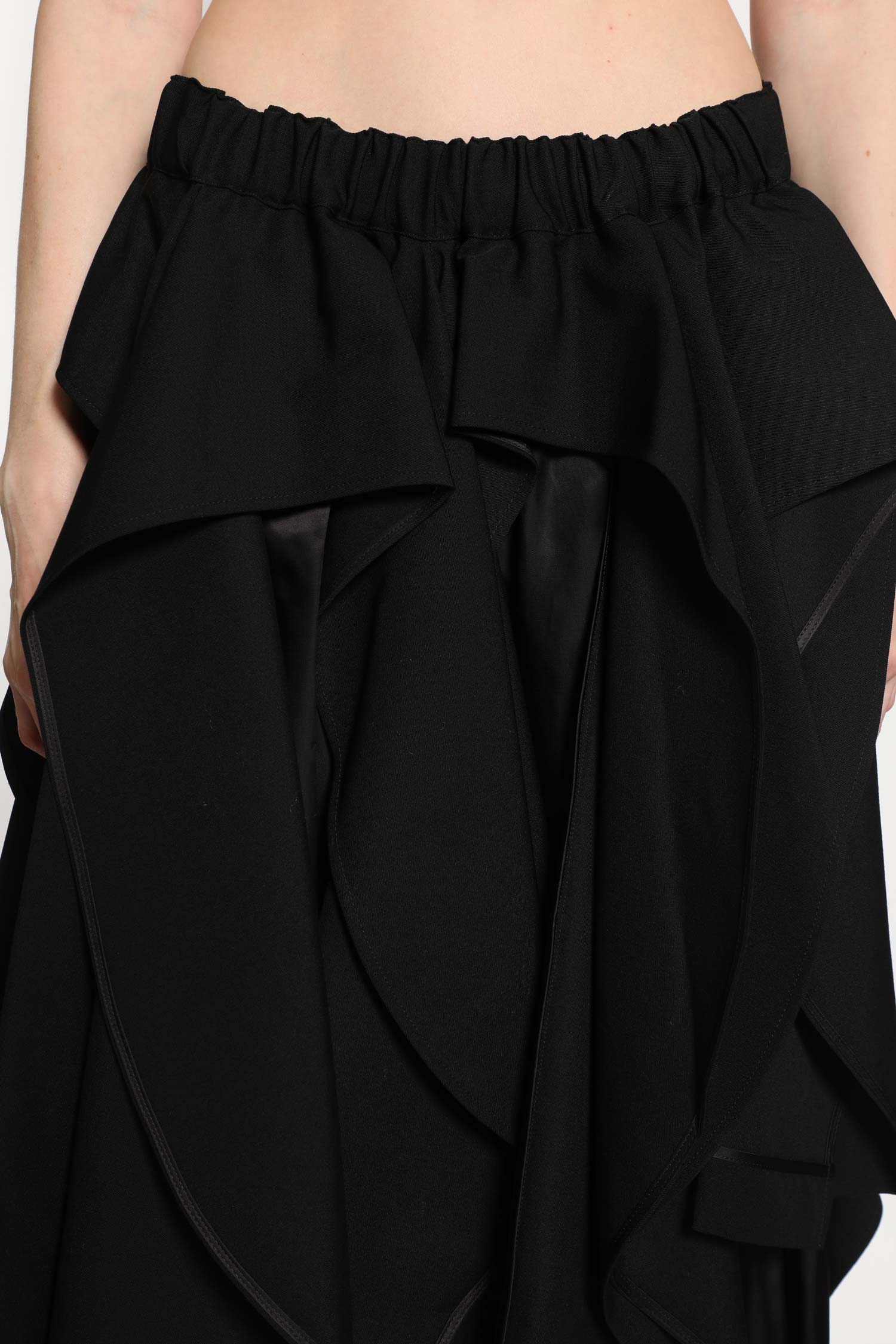 Deconstructed Wool Midi Skirt - 4