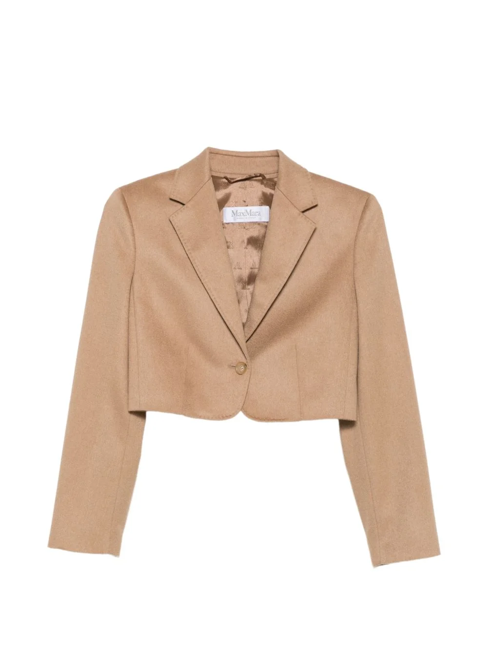 cropped single-breasted jacket - 1