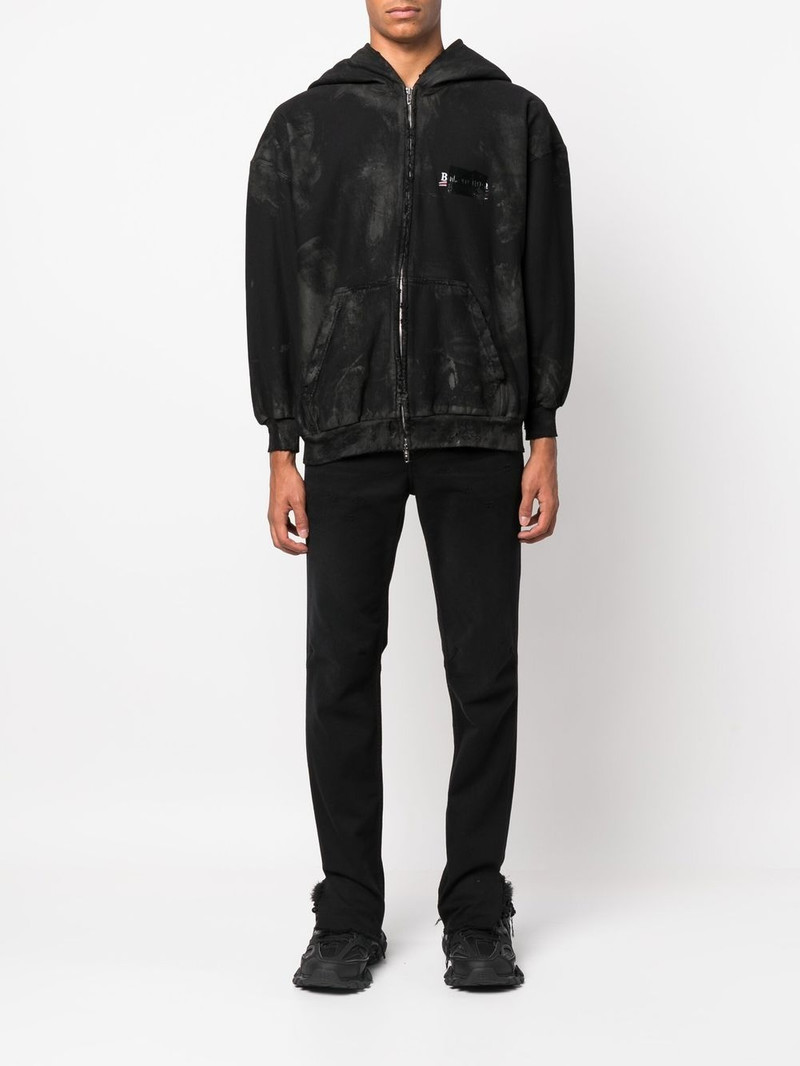BALENCIAGA distressed straight-leg jeans outlook