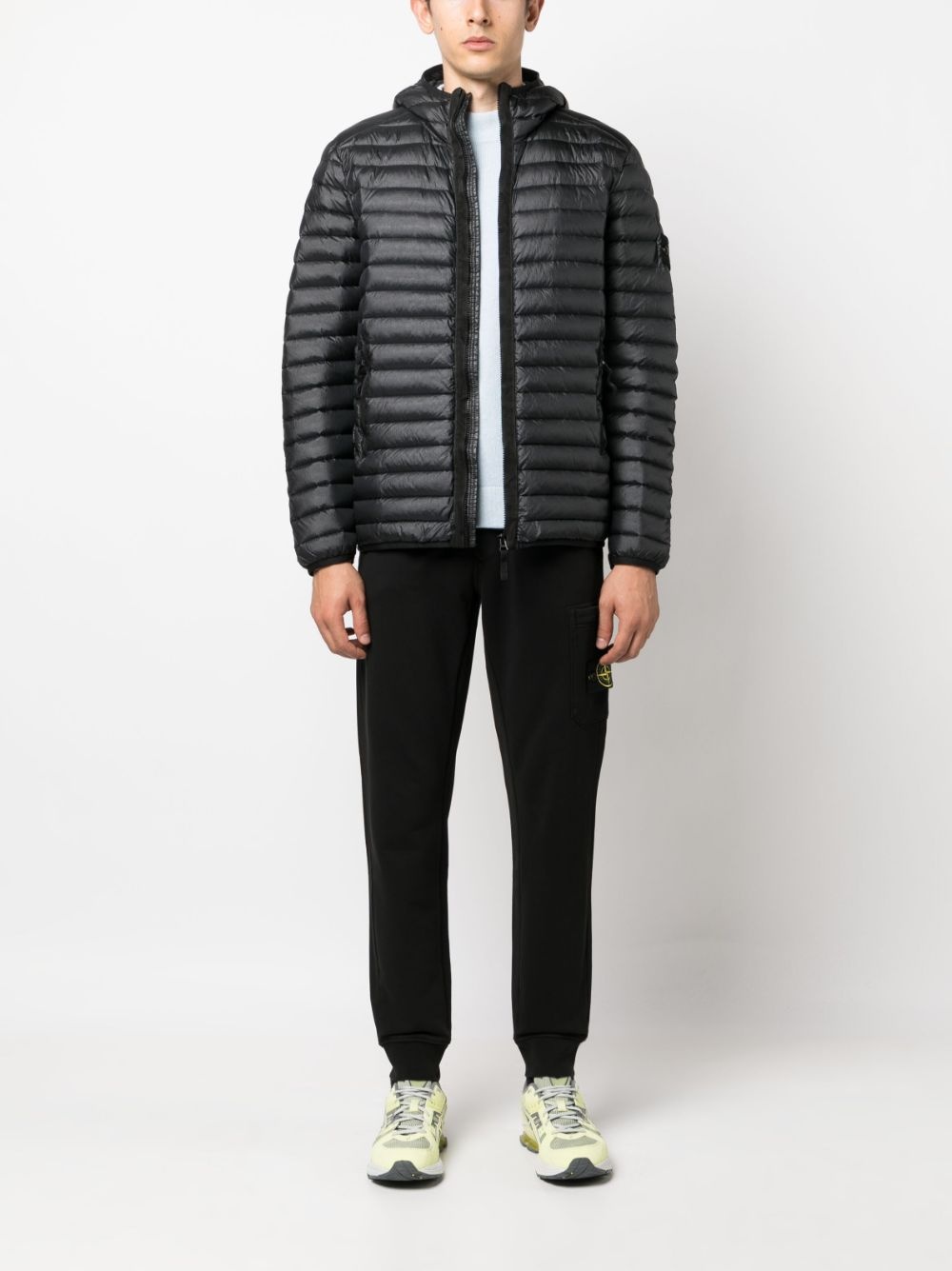 logo-embroidered cotton track pants - 2