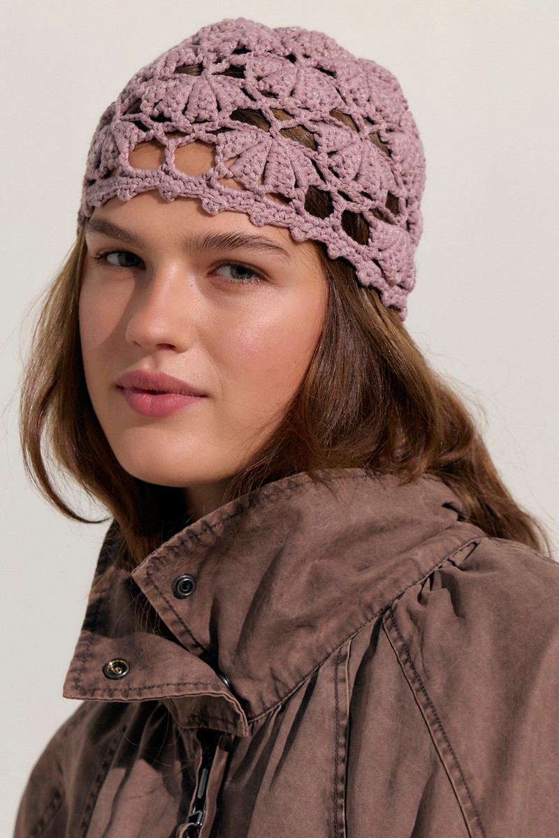 Cora Crochet Knit Skull Cap 1