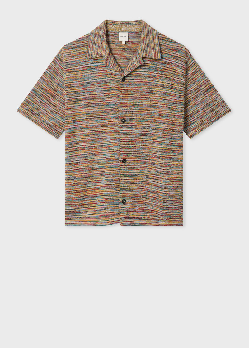 'Signature Stripe' Knitted Cotton Shirt 1