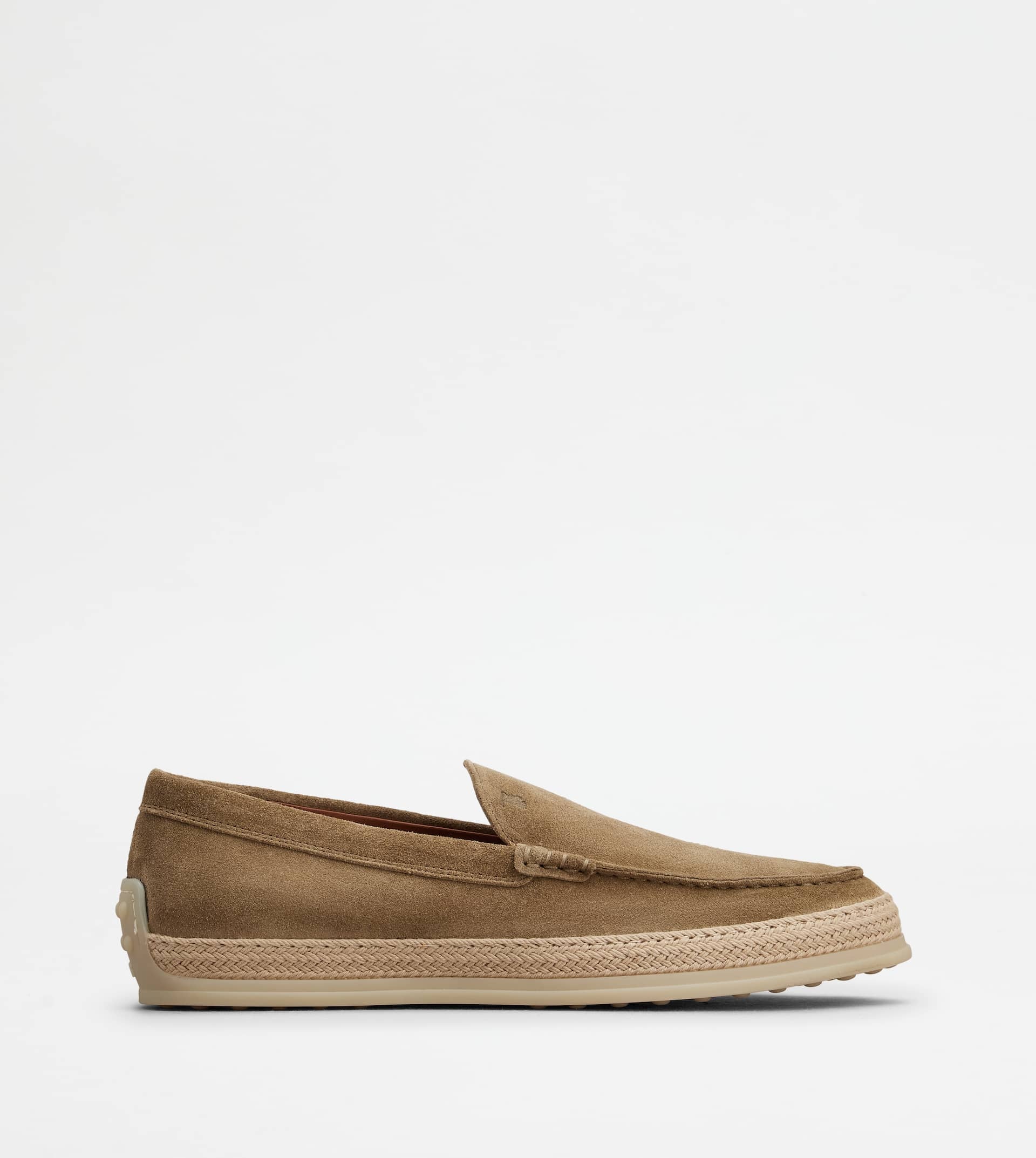 SLIPPER LOAFERS IN SUEDE - BEIGE - 1