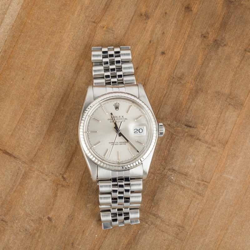 Used Rolex Datejust 16014 Silver Dial - 5