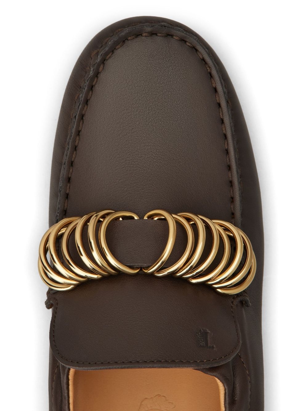 ring-embellished loafers - 5