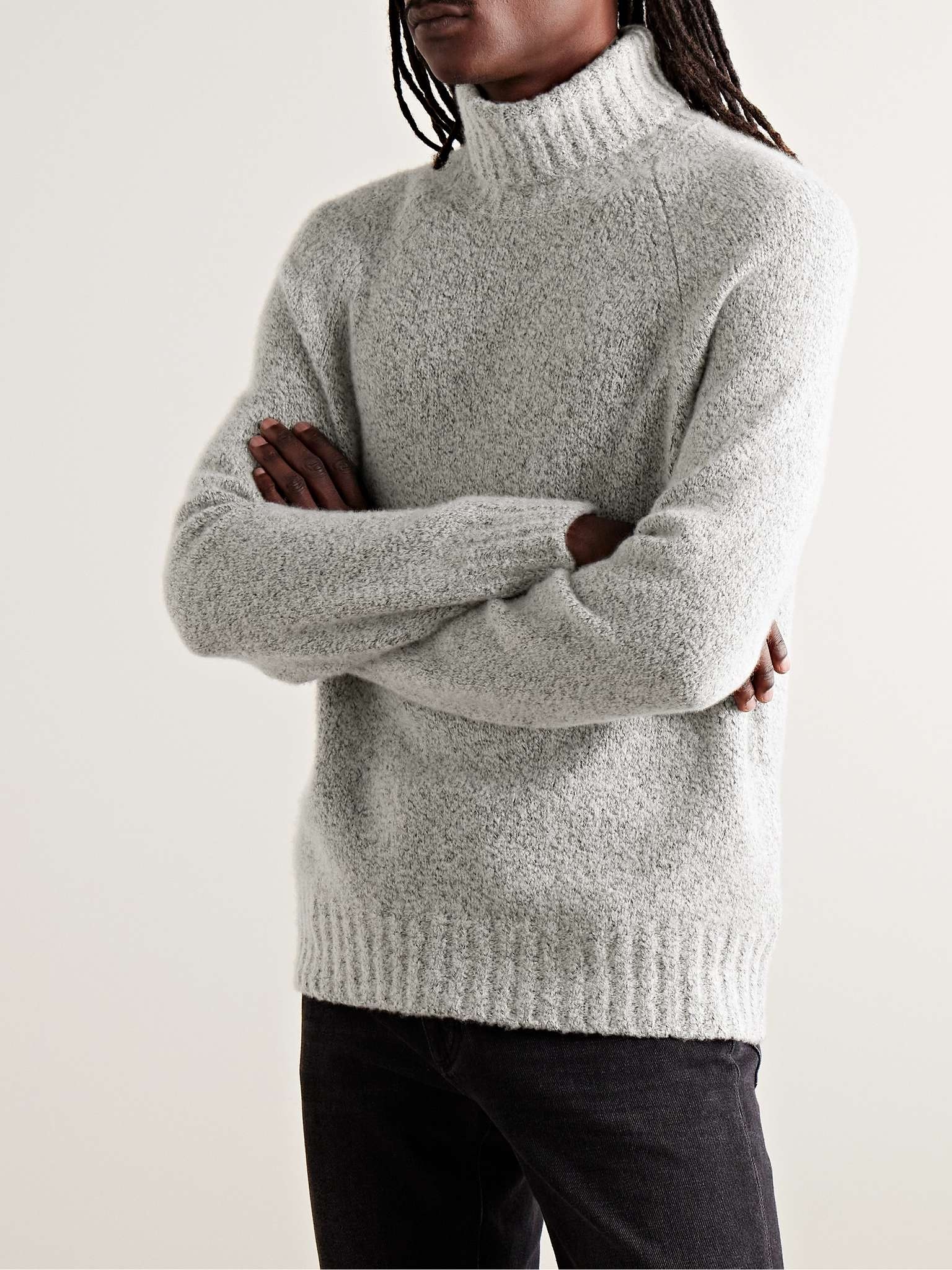 Cashmere and Silk-Blend Rollneck Sweater - 3