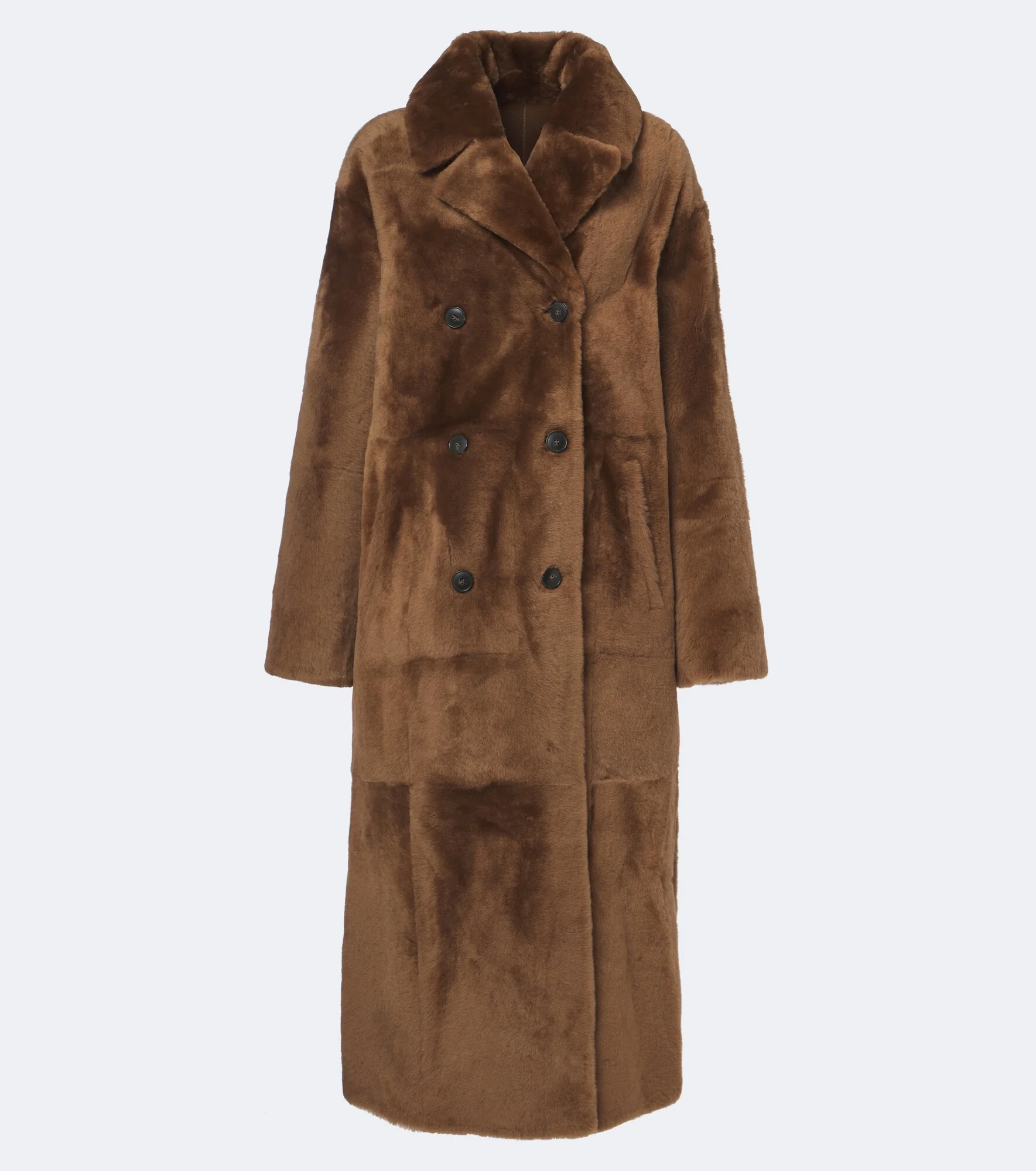 Reversible shearling and leather coat - 1