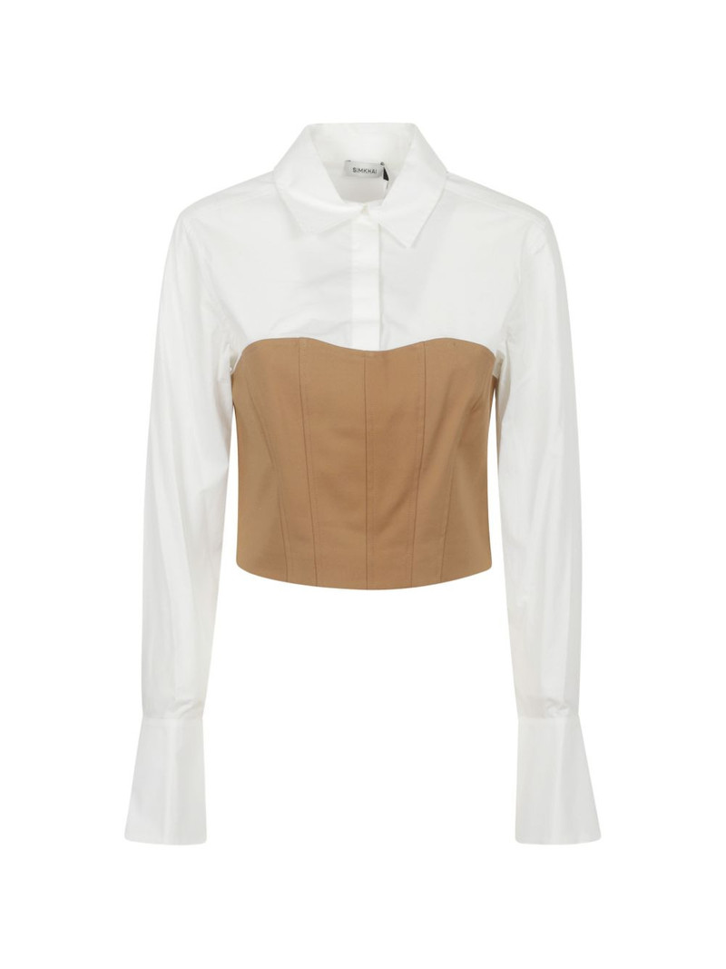 Lidey corset-style panelled shirt 1