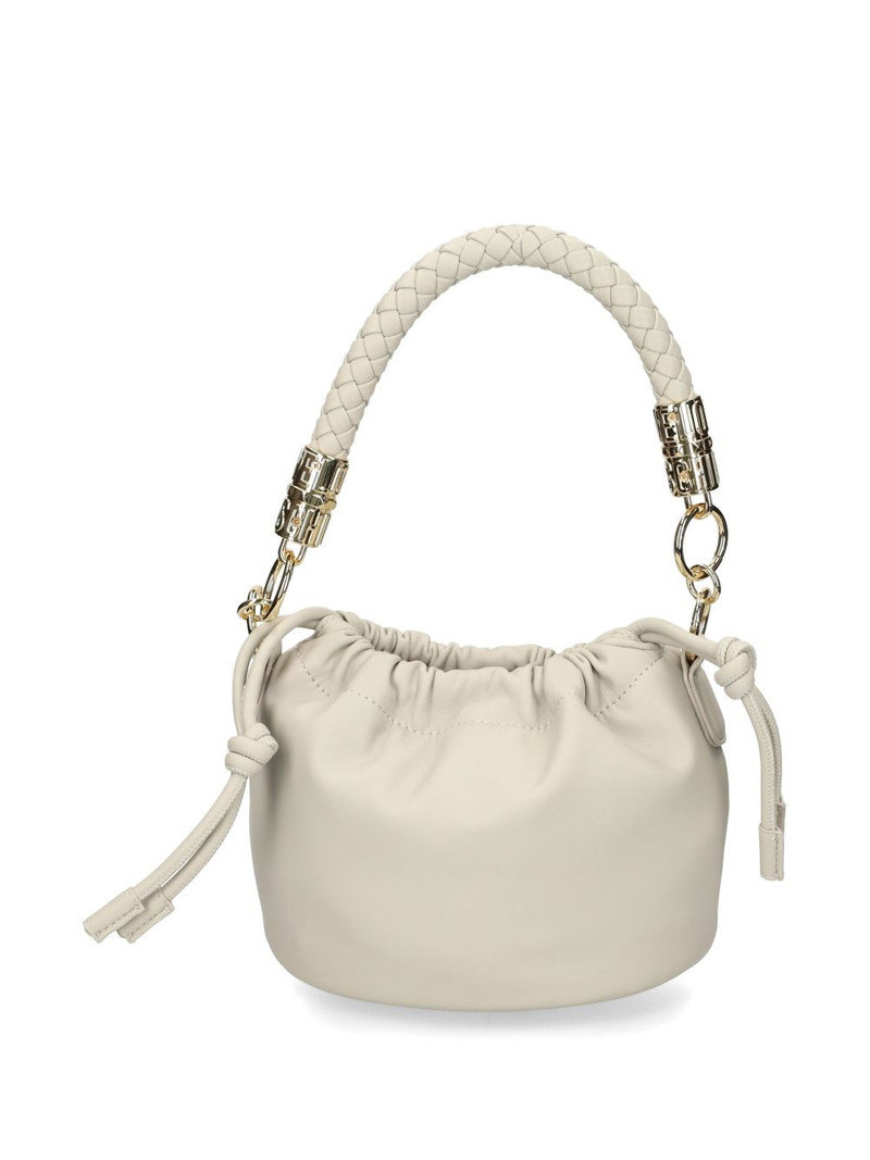 braided-handle embossed-logo shoulder bag 3