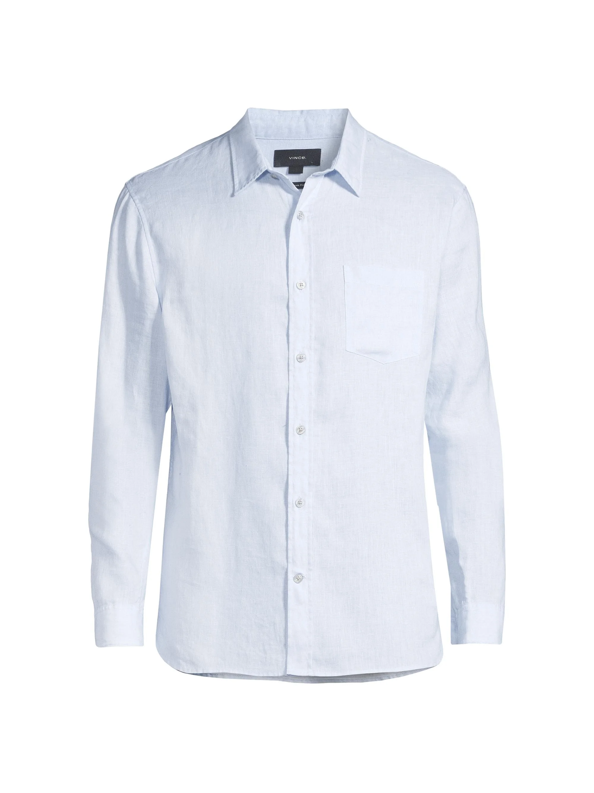 Men's Linen Button-Front Shirt - Glacier - 1