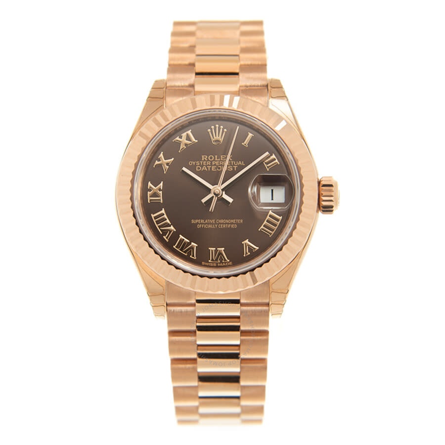Rolex Lady Datejust 18kt Rose Gold Automatic Brown Dial Ladies Watch 279175-0014 - 3