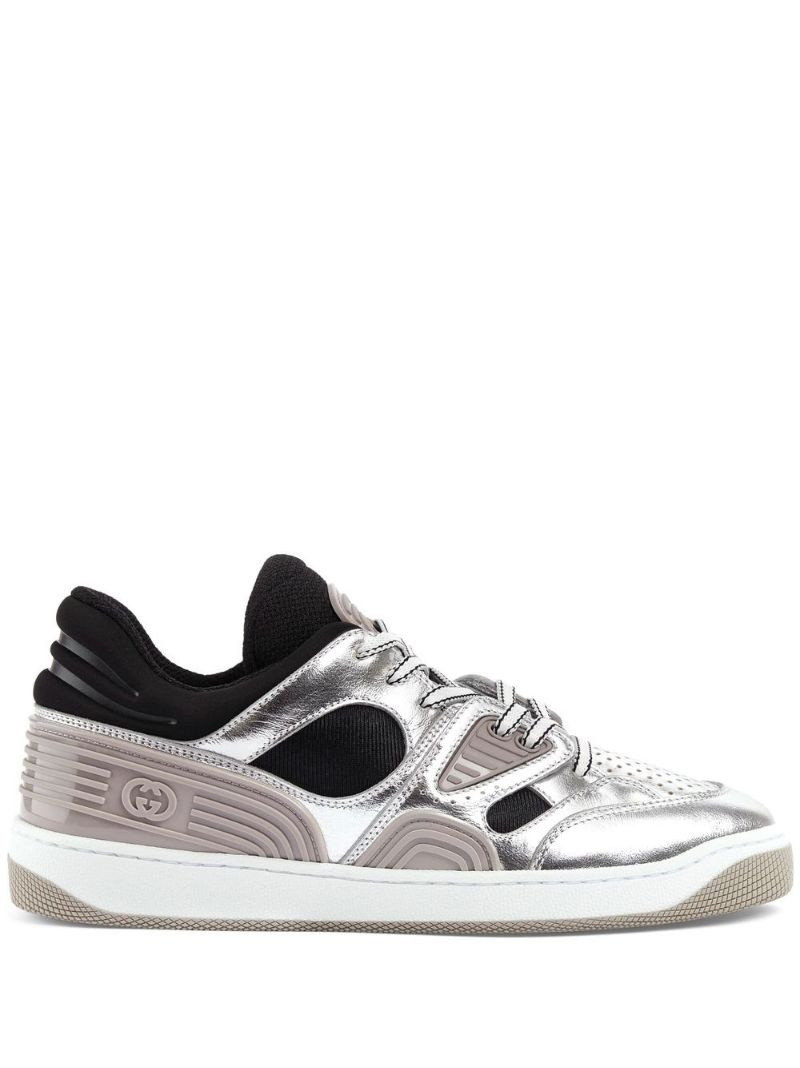Basket metallic-leather sneakers - 1