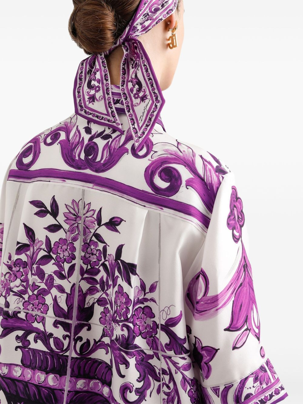 Dolce & Gabbana majolica print shirt - 4