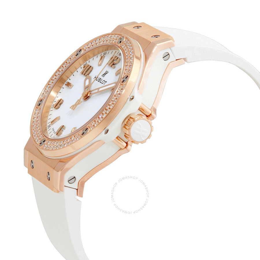 Pre-owned Hublot Big Bang White Dial Ladies Watch 361.PE.2010.RW.1104 - 2