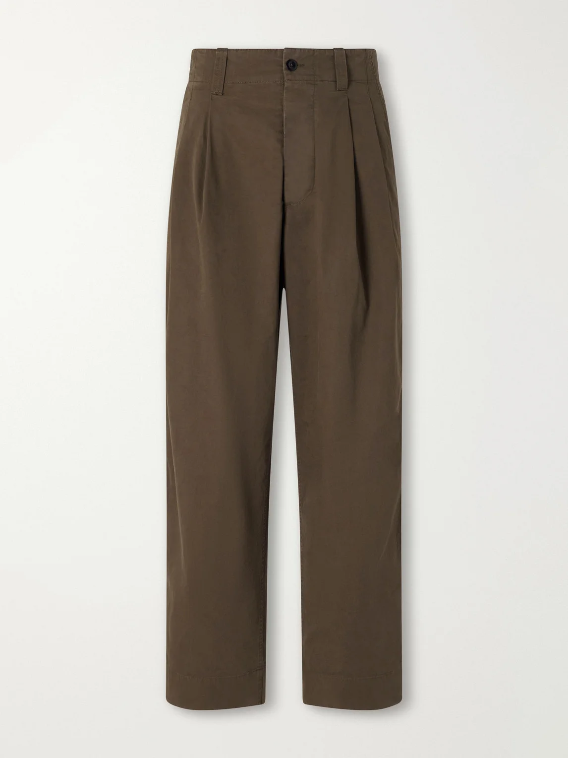 MHL. Straight-Leg Pleated Cotton Trousers - 1