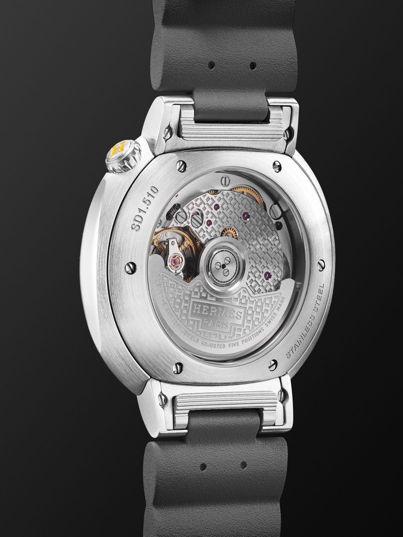 Cut Automatic 36mm Stainless Steel and Rubber Watch, Ref. No 404924WW00 Gray 5