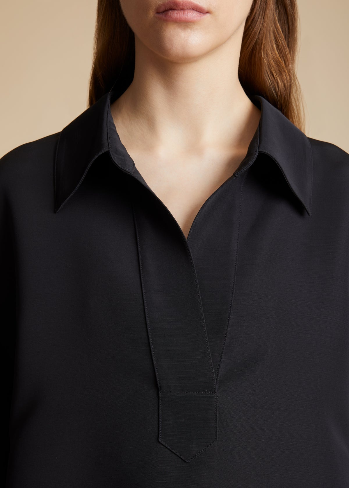 ワンピース KHAITE FW23 KAL DRESS (5364541 200 BLACK) KHAITE The Kal Dress in Black | khaite | REVERSIBLE