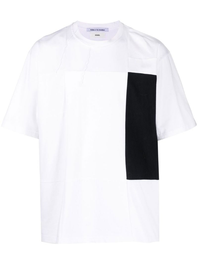 graphic-print patchwork T-shirt - 1