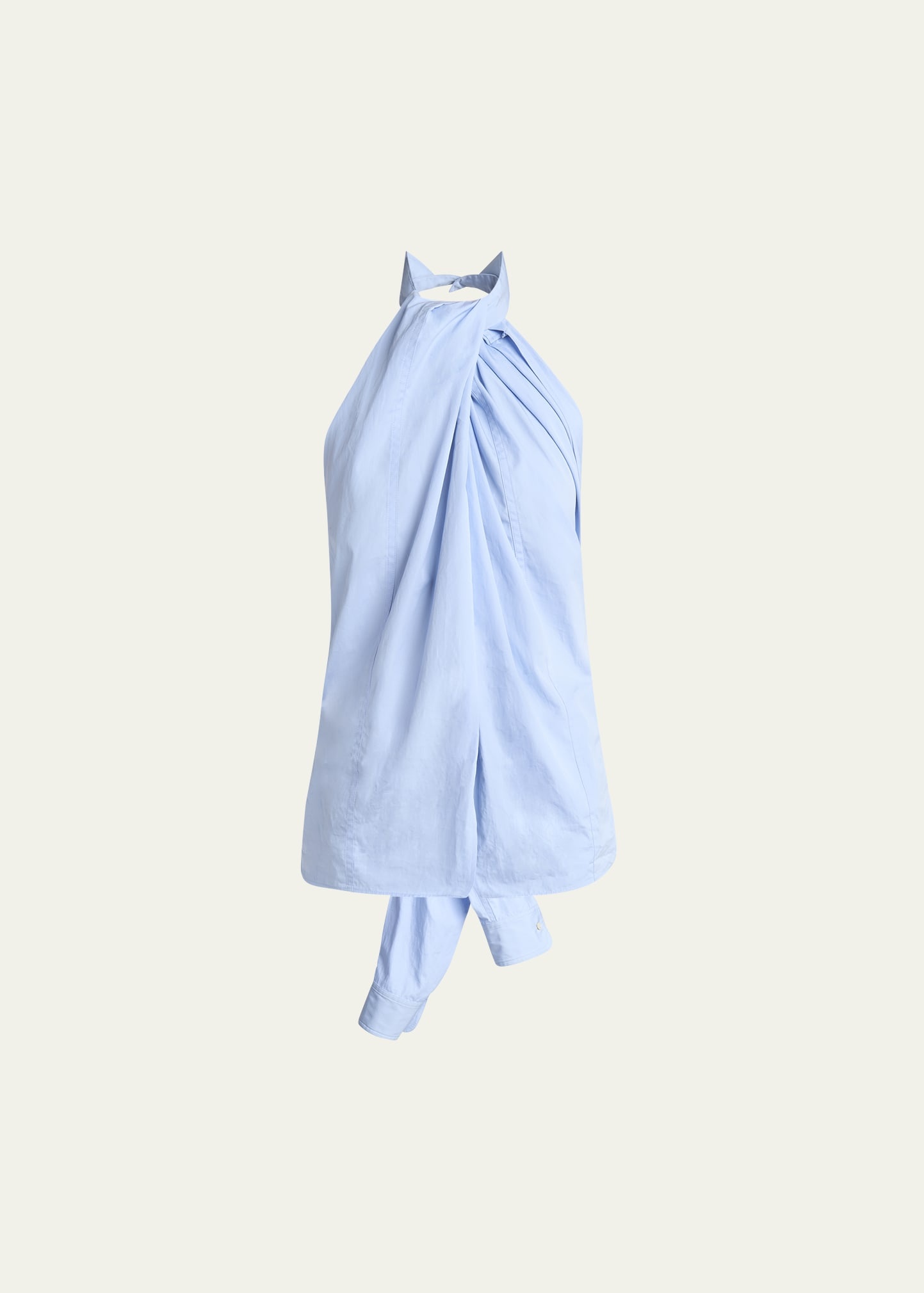 Halterneck Poplin Top - 1