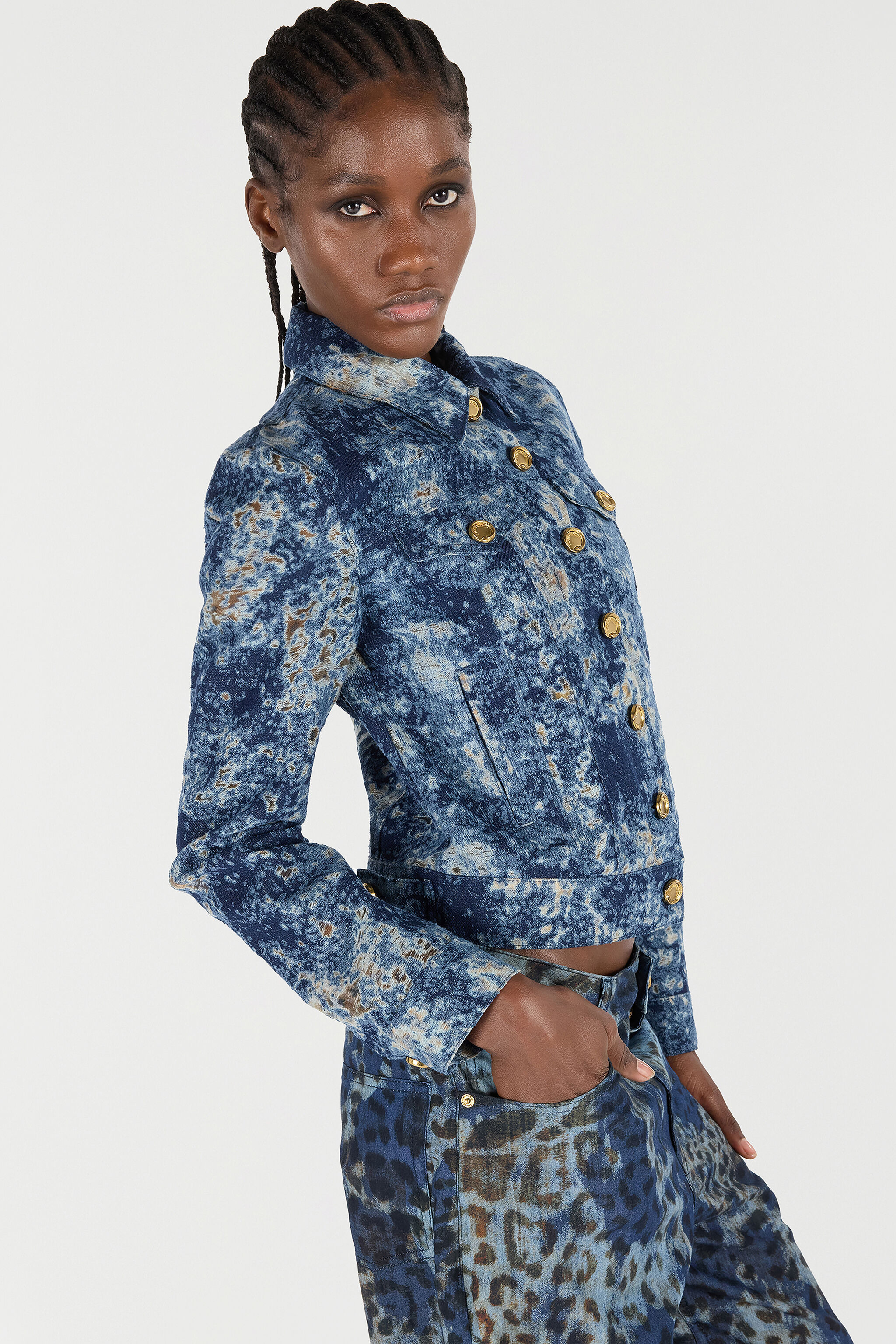 Jeans With Jaguar Skin Print - 6