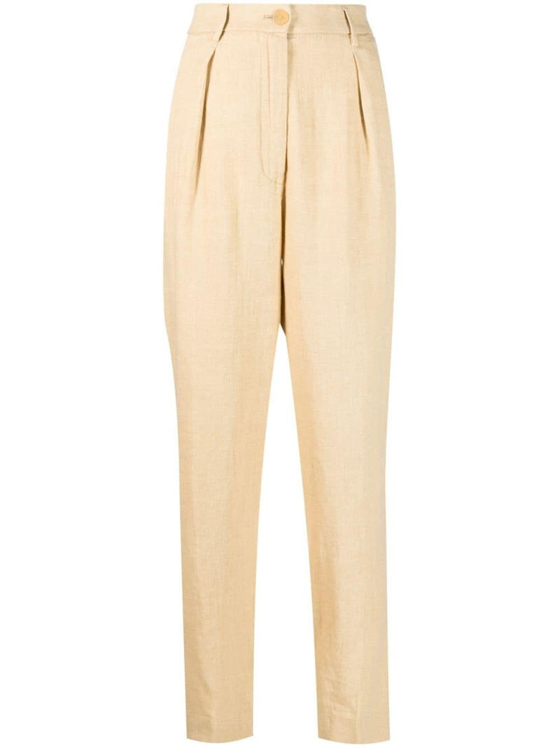 high-waisted linen trousers 1