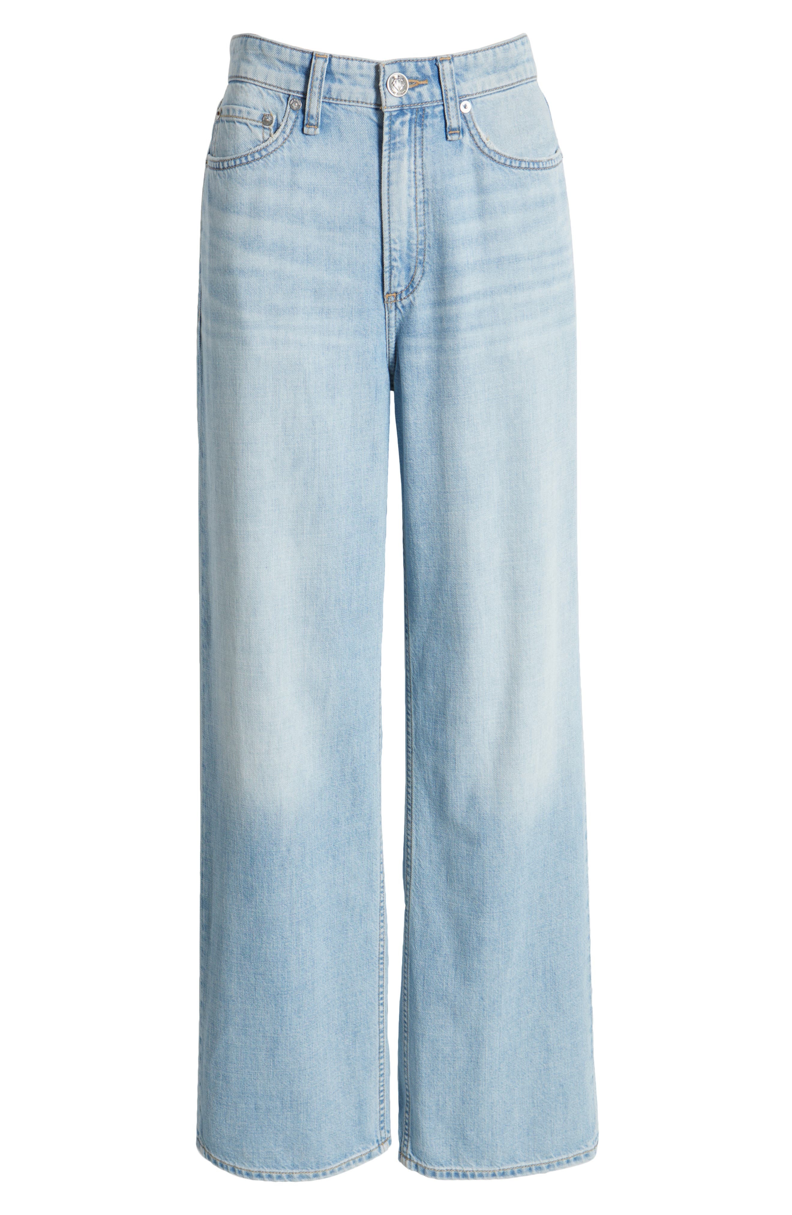 rag & bone Featherweight Logan Mid Rise Wide Leg Jeans in Greenport at Nordstrom - 5