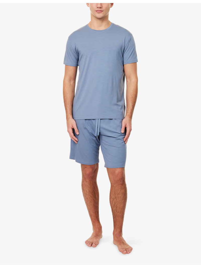 Derek Rose Basel Micro Crewneck Stretch-Modal T-Shirt outlook