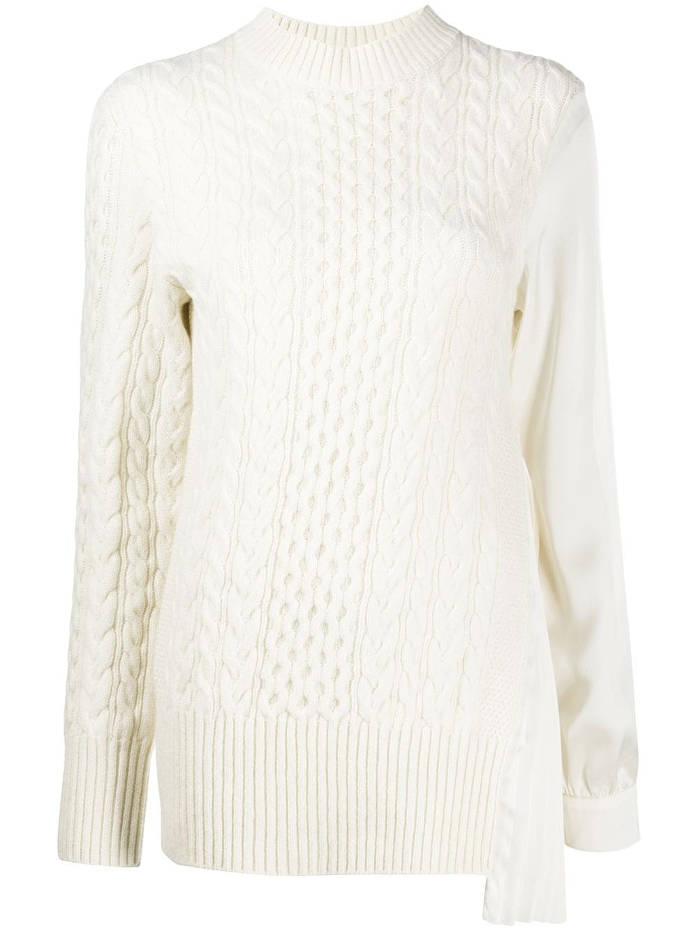 chunky cable knit jumper shirt - 1