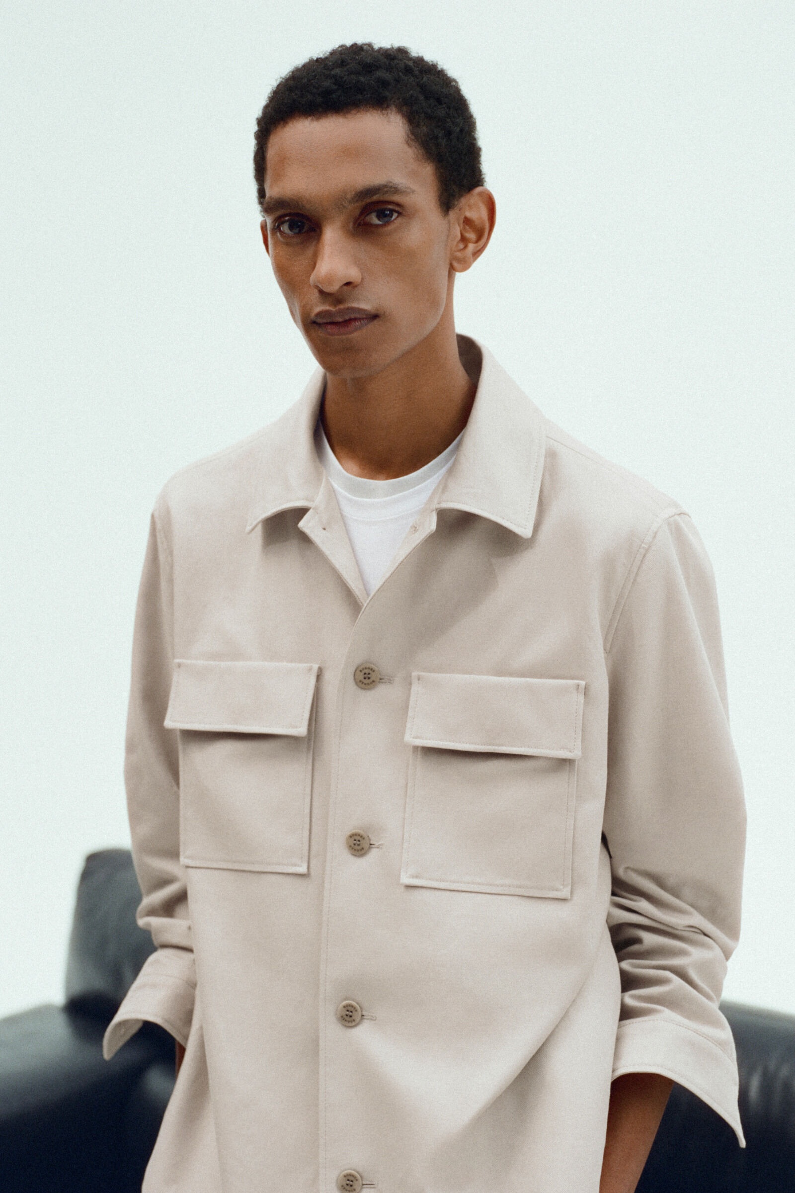 Larry shirt jacket in Beige - 7