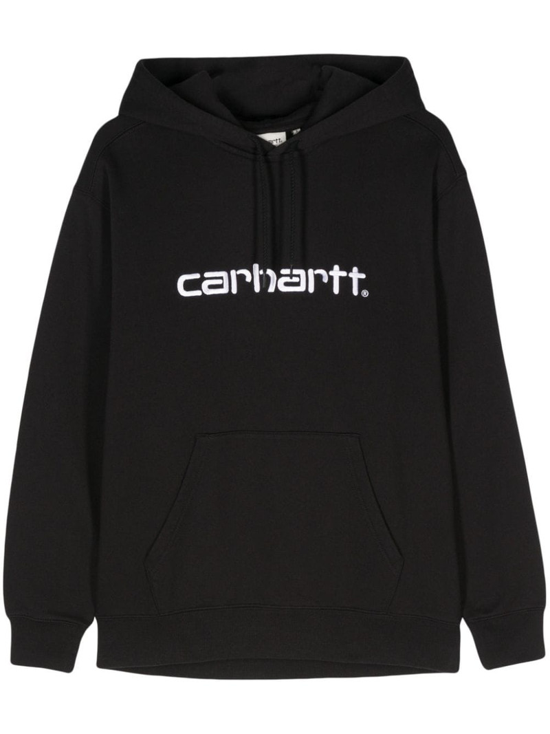 embroidered-logo hoodie 1